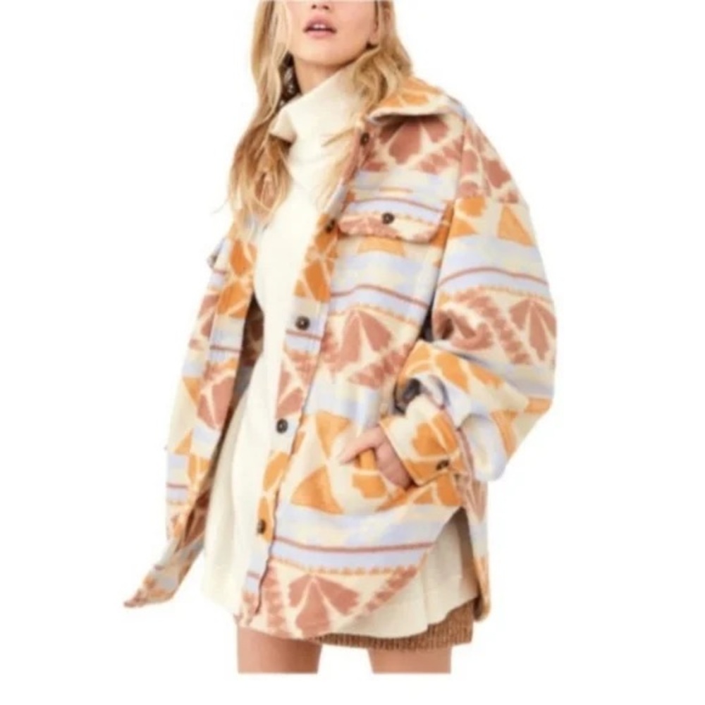 Free People Ruby Jacquard Jacket in Sedona Combo Size XS